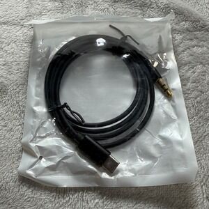 USB-C to 3.5mm Male Aux Audio Cable Adapter for Car Stereo Headphones Black 3ft